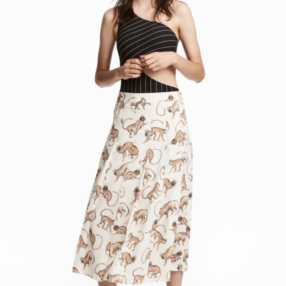 H&M Monkey Midi Skirt